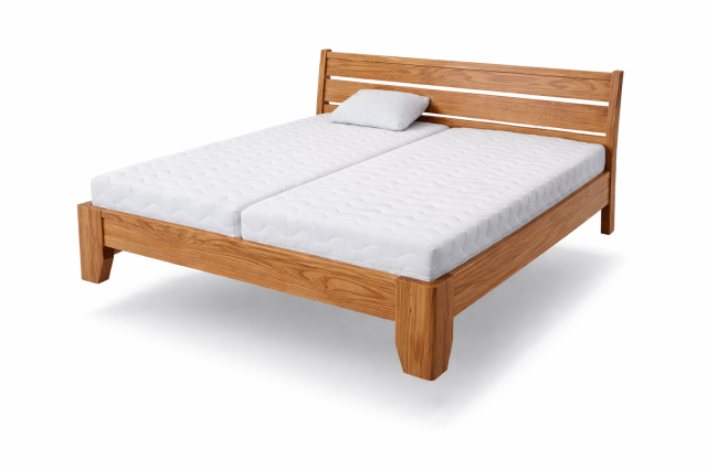 Dvoulůžko Neapol jilm + 2x noční stolek 